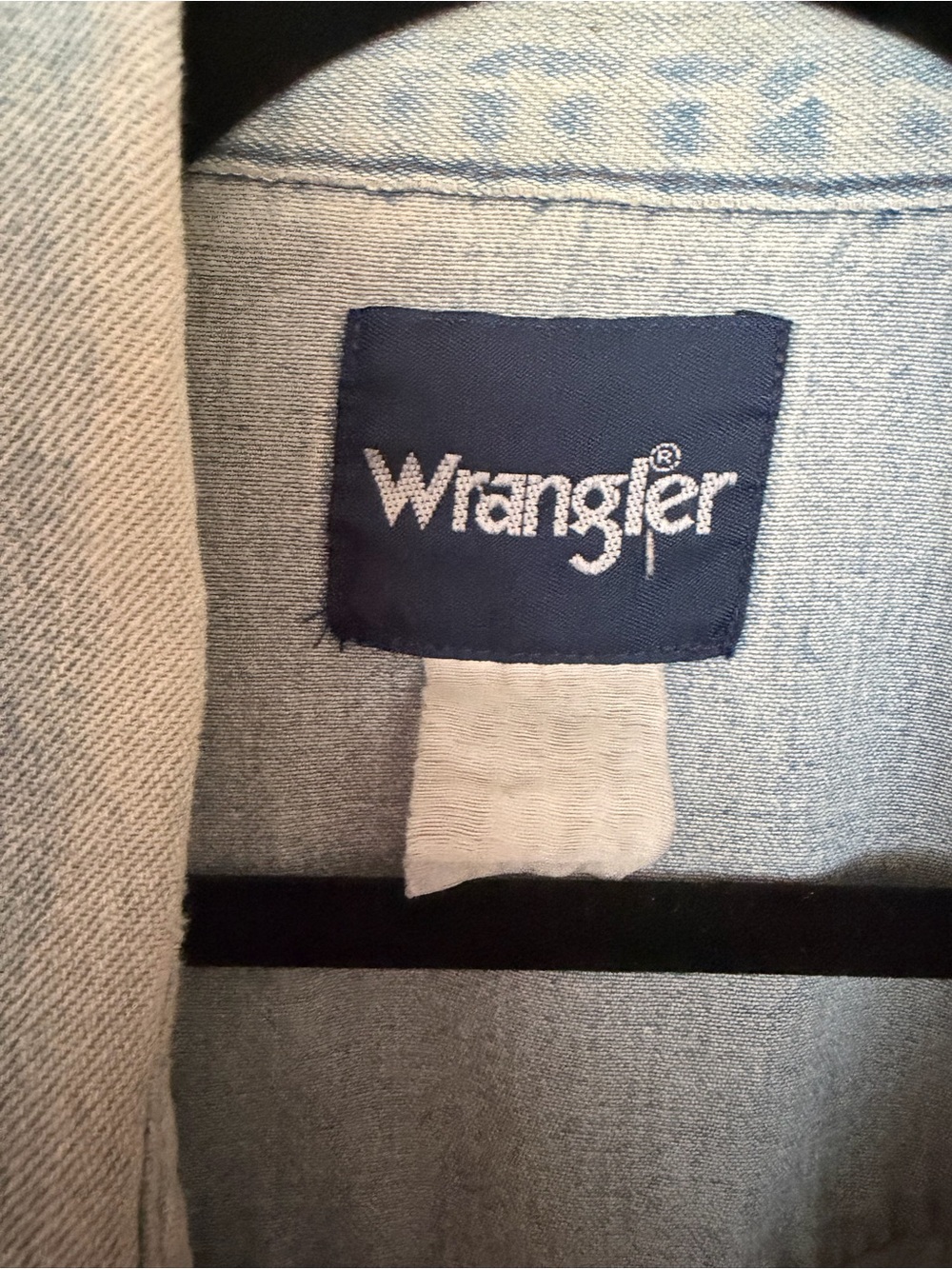 Vintage Unisex Wrangler Light Blue Denim Western Shirt - Picture 2 of 4